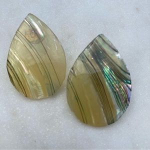 Vintage Acrylic Iridescent Teardrop Earrings